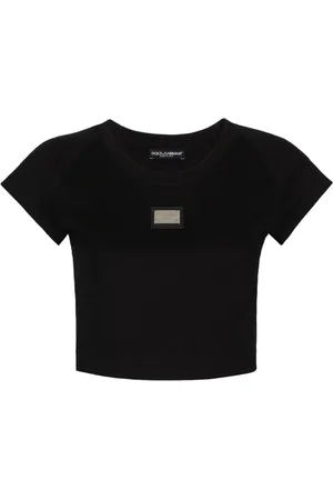 Dolce & Gabbana Logo-plaque cropped T-shirt