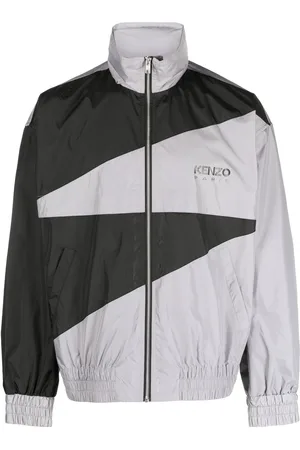 Kenzo Two-tone logo-print lightweight jacket