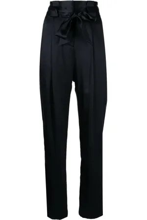 Michelle Mason Pleat-detail high-waist silk trousers