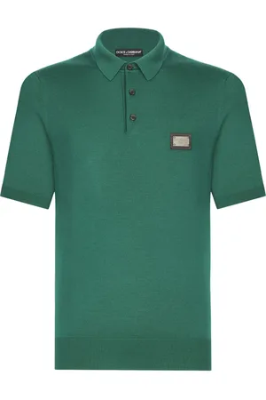 Dolce & Gabbana Logo-tag virgin-wool polo shirt