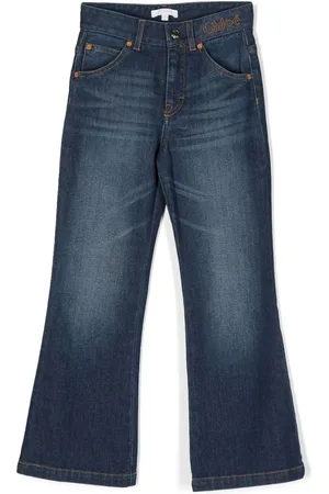 Chloé Logo-embroidered flared jeans