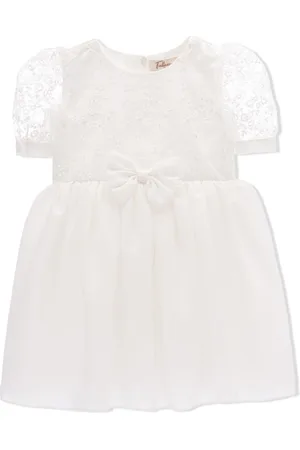 Tulleen Bow floral embroidery dress