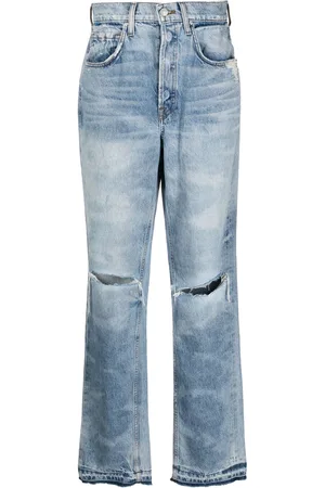 Cotton Citizen Kate straight-leg ripped jeans