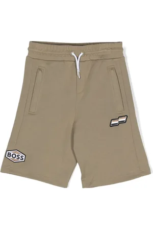 HUGO BOSS Logo-patches drawstring-waist shorts