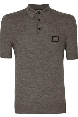 Dolce & Gabbana Logo-tag virgin-wool polo shirt