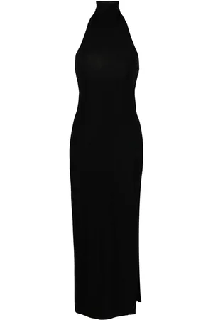 Norma Kamali Side-slit detail halter dress