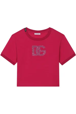 Dolce & Gabbana Rhinestone-logo cotton T-shirt