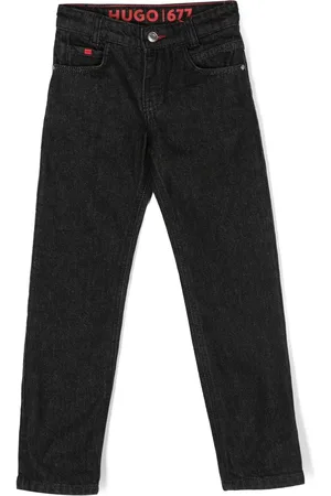 HUGO BOSS Straight-leg cotton jeans
