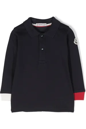 Moncler Logo-patch long-sleeved polo shirt