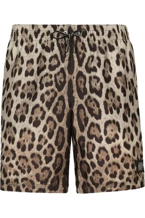 Dolce & Gabbana Leopard-print swim shorts