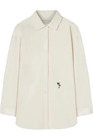 Palm Angels Palms-embroidered poplin shirt