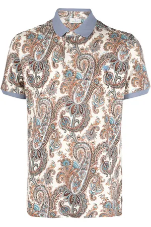 Etro Paisley-print cotton polo shirt