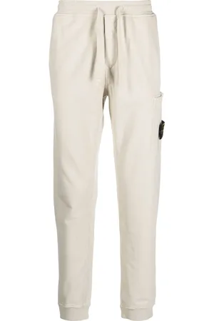 Stone Island Compass-patch cotton track pants