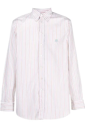 Etro Embroidered-logo striped shirt
