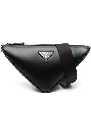 Prada Triangle logo plaque crossbody bag