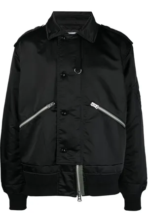 SACAI Zip-up cotton-blend bomber jacket