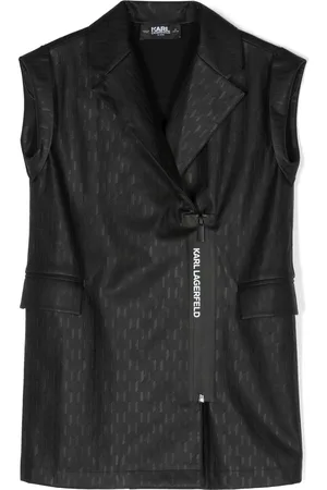 Karl Lagerfeld Logo-embossed sleeveless midi dress
