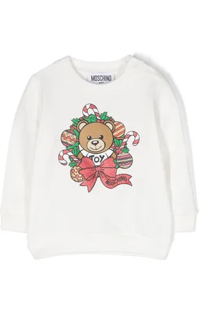Moschino Teddy Bear-motif glitter-detail sweatshirt