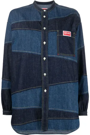 Kenzo Paris patchwork denim shirt