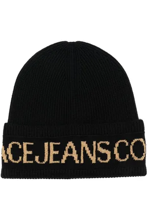 VERSACE Intarsia-logo wool beanie