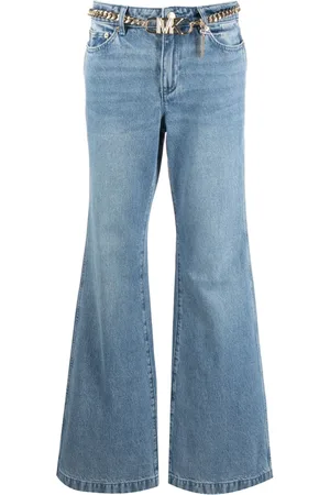 Michael Kors Belted bootcut jeans