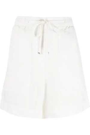 Tommy Hilfiger High-waisted drawstring linen shorts