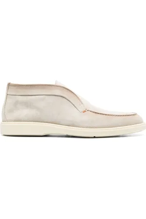 santoni Tonal-stitching leather boots