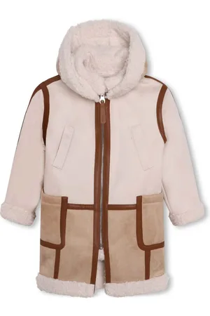 Chloé Two-tone zip-up hooded coat
