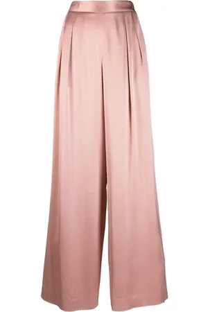 Fabiana Filippi Pleated wide-leg satin trousers