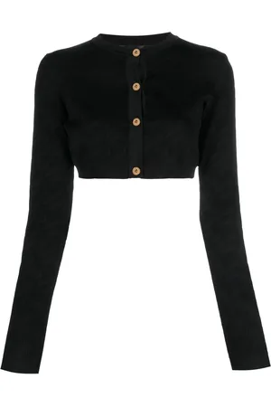 VERSACE La Greca cropped cardigan