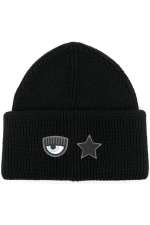 Chiara Ferragni Logo-patch ribbed beanie