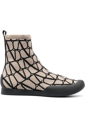 VALENTINO GARAVANI Toile Iconographe sock boots