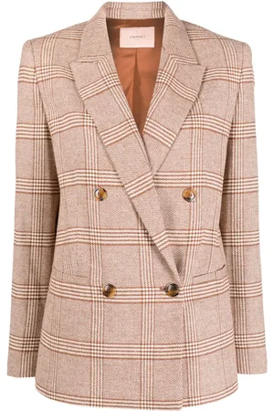 Twin-Set Checked double-breasted blazer