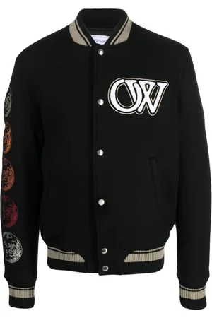 OFF-WHITE Logo-appliqu?? bomber jacket