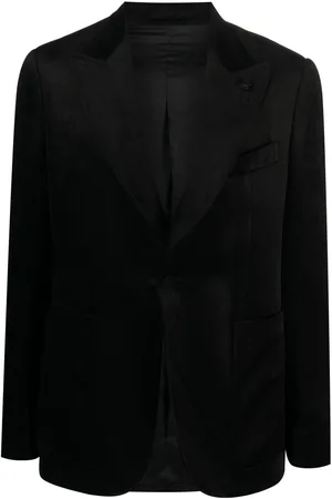 LARDINI Brooch-detail single-breasted blazer