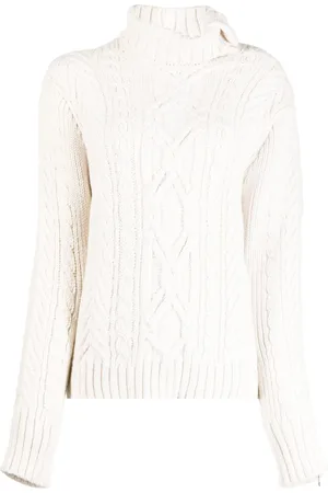 MONSE Cable-knit zip-detail jumper