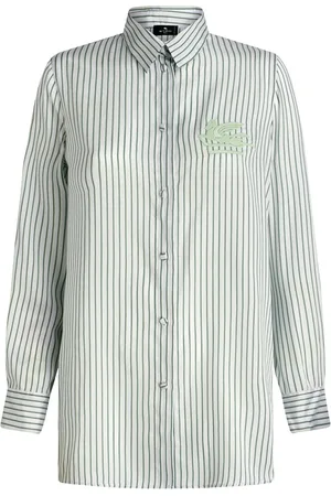 Etro Logo-embroidered striped shirt