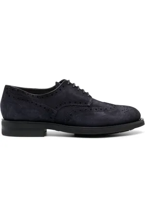 santoni Emil lace-up suede brogues