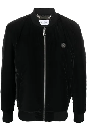 Philipp Plein Logo-patch zip-up bomber jacket