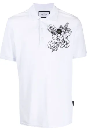 Philipp Plein Snake cotton polo shirt