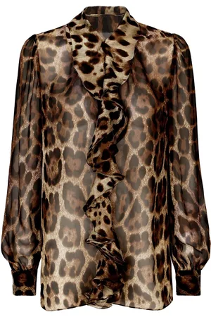 Dolce & Gabbana Leopard-print silk blouse