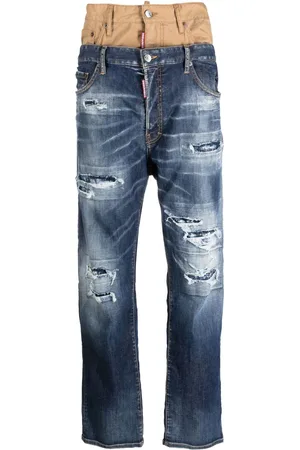 Dsquared2 Double-waist distressed jeans
