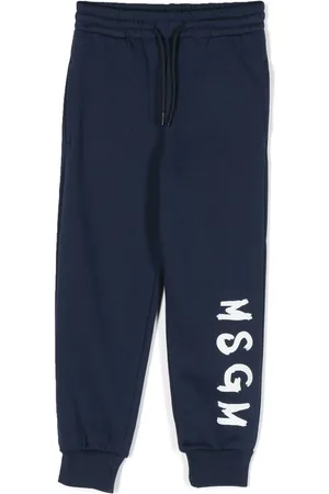 Msgm Logo-print cotton track pants