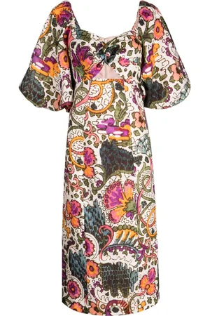 Rhode Floral-print linen dress