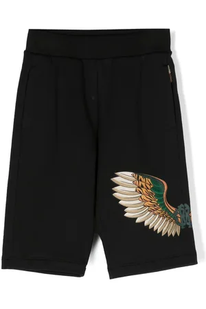 Roberto Cavalli Wing-patch track shorts