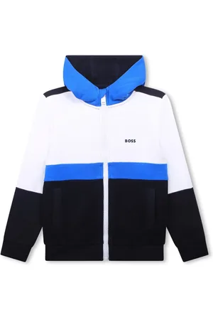 HUGO BOSS Logo-print zip-up hoodie
