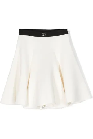 Twin-Set Logo-plaque flared skirt