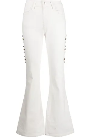 Madison.Maison Stud-embellished flared jeans