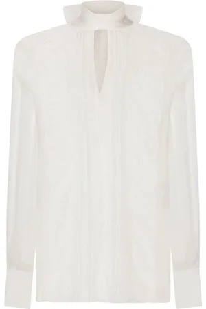 Dolce & Gabbana Chantilly lace semi-sheer blouse