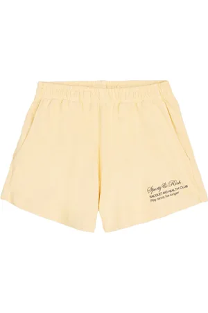 Sporty & Rich Logo-print cotton track shorts